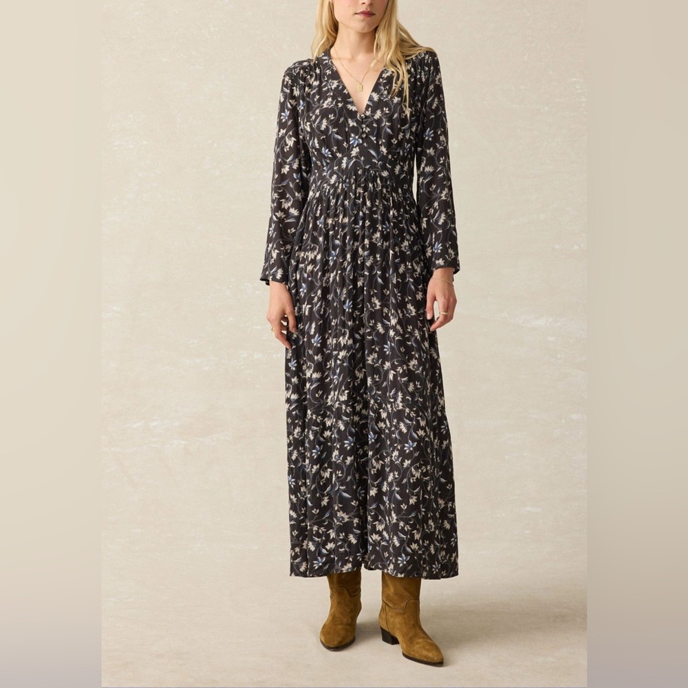 Faherty Dakota Dress in Blue Jasmine Floral - XS